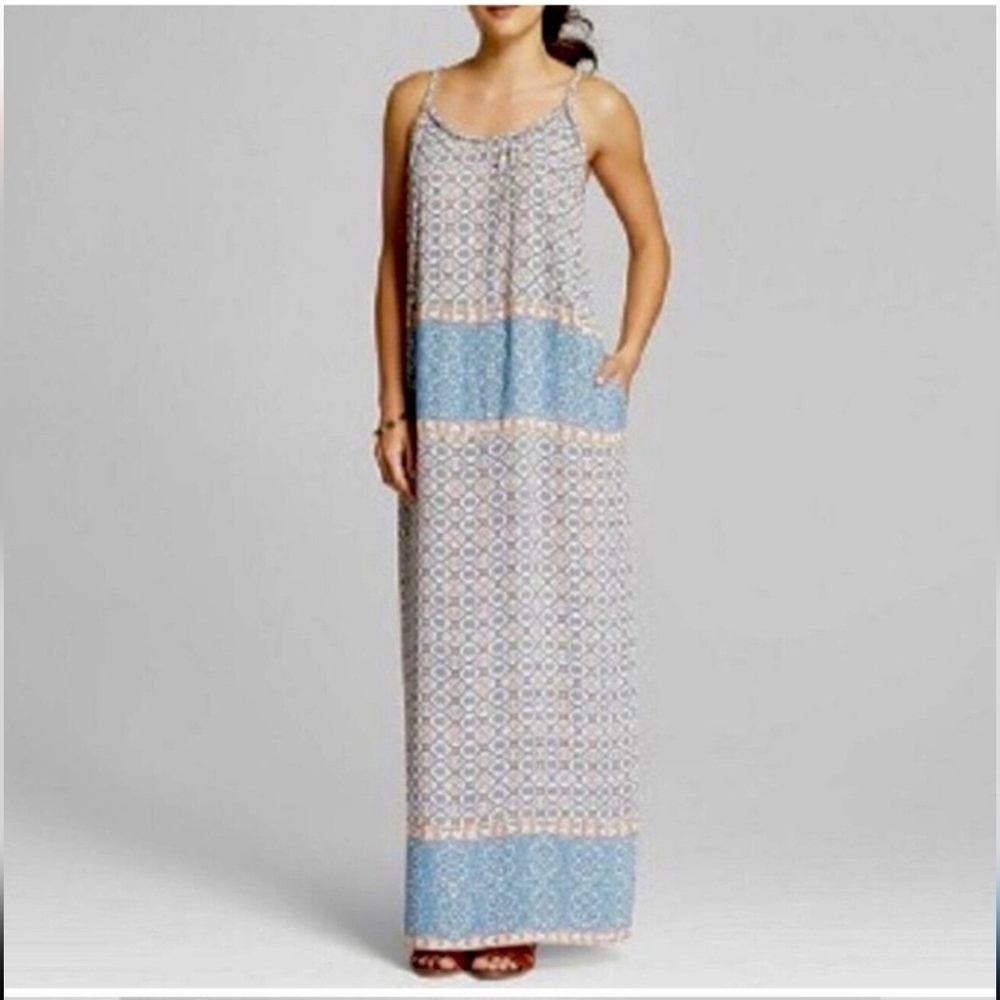 NWT Knox Rose Sleeveless Halter Top Maxi Dress Pastel Bohemian Floral Size S - Picture 2 of 7